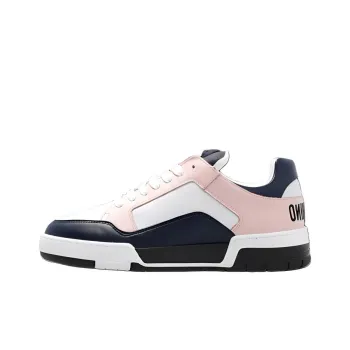 MOSCHINO Low Top Skateboard Shoes Women's White Pink Black