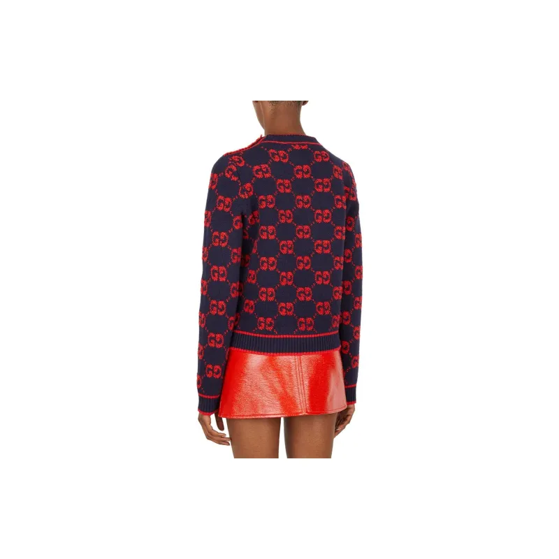 GUCCI Sweater Women's Black Red-2