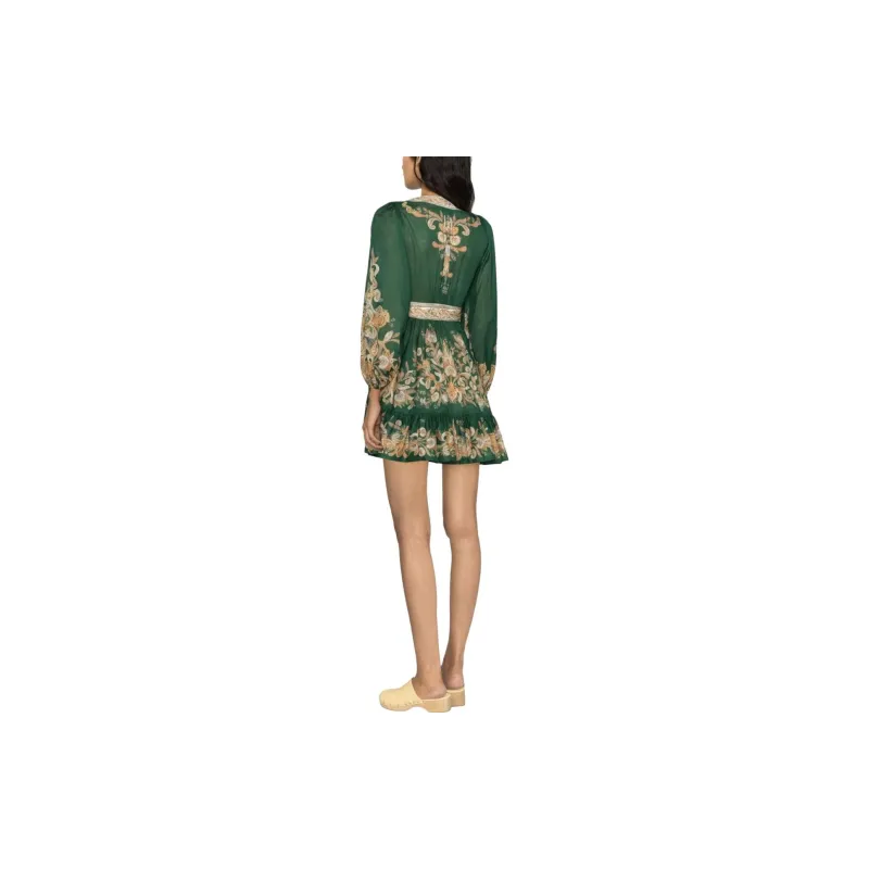 Zimmermann Long-Sleeved Dresses Women's Emerald Green-2
