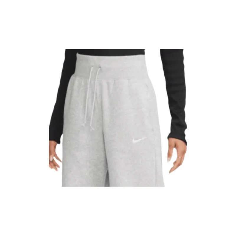 Nike Women's Phoenix Fleece High Waisted Wide Leg Sweatpants Dark Grey Heather-3