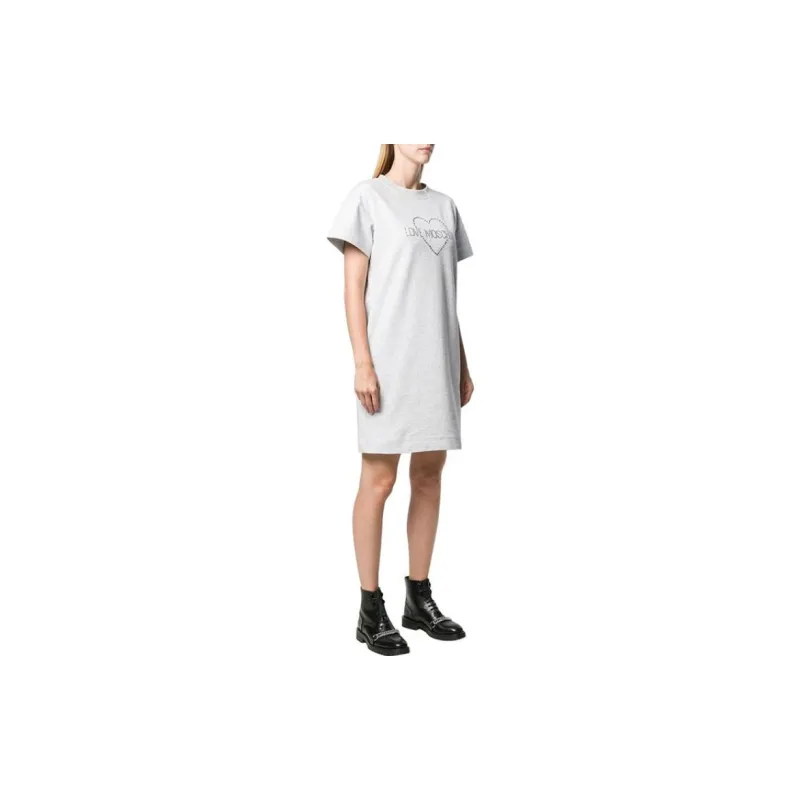 MOSCHINO Short Sleeved Dresses Women's Gray-1
