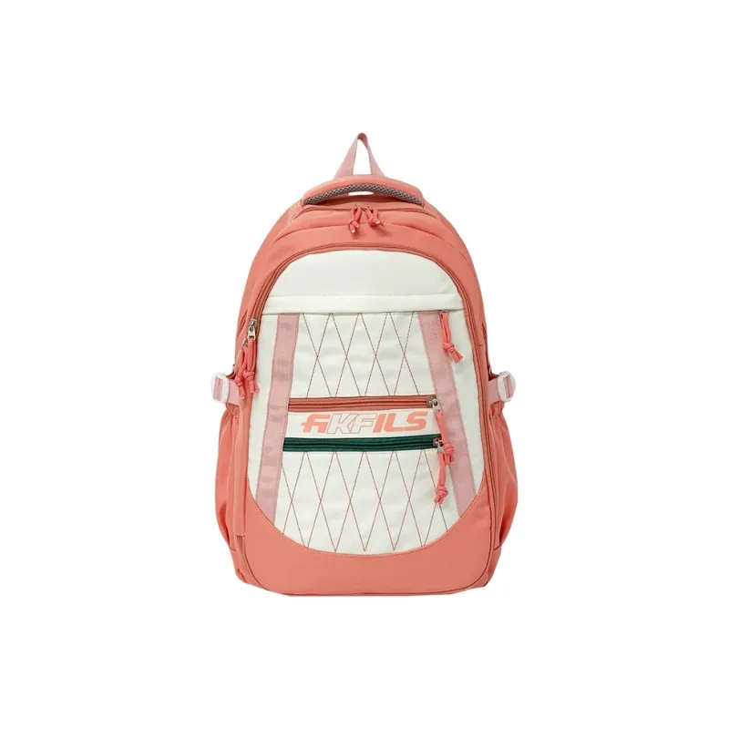 GEERDUN Composite Cloth Backpack Unisex Black/Pink/Yellow/Blue-2
