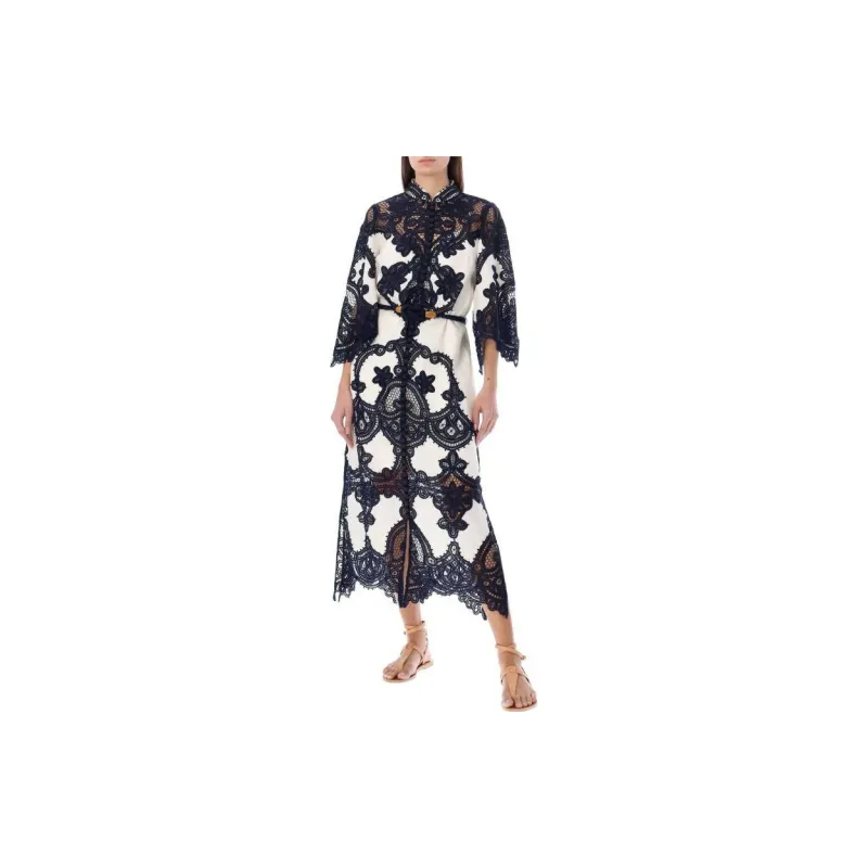 Zimmermann Long-Sleeved Dresses Women's Marine Blue-2