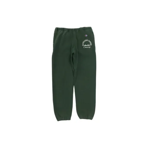 Champion Reverse Weave Knitted Sweatpants Men Dark Green