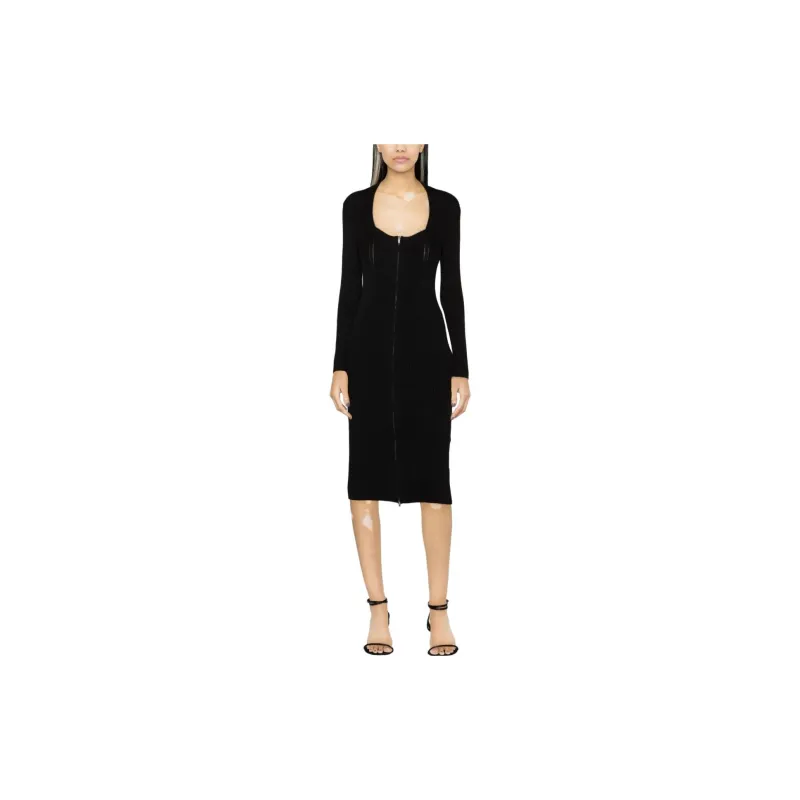 ISABEL MARANT Zael Zip Up Midi Dress-1