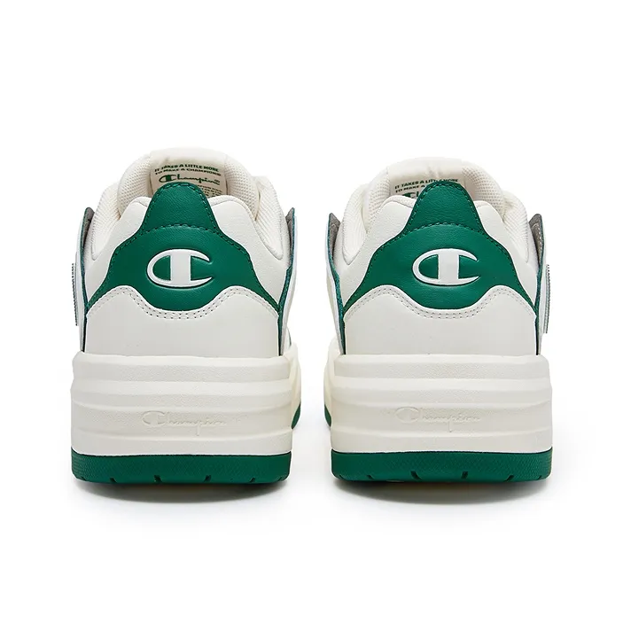Champion School Team Shoes 2.0 Low Top Skateboard Shoes Men's Milk White/Ivy Green-3