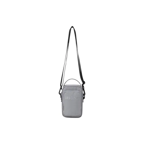 DESCENTE Nylon Mobile Phone Crossbody Bag Mini Women's Light Gray