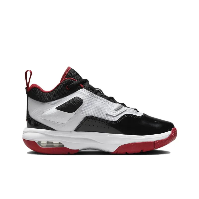 Jordan Stay Loyal 3 Anti Slip Wear Resistant Low Top Kids Lifestyle Shoes White Black Red Teenagers-1