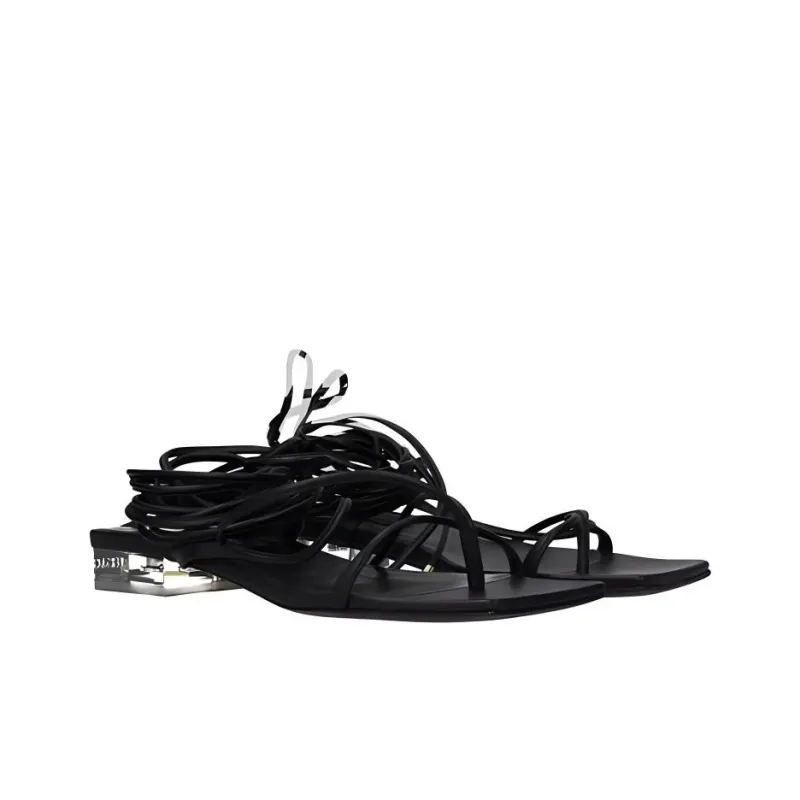 VERSACE One Strap Sandals Women's Black-2
