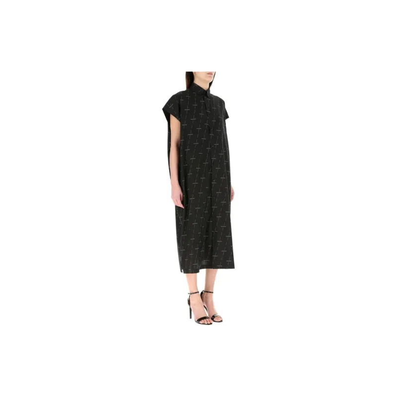 Balenciaga SS21 Short-Sleeved Dresses Women's Black-2