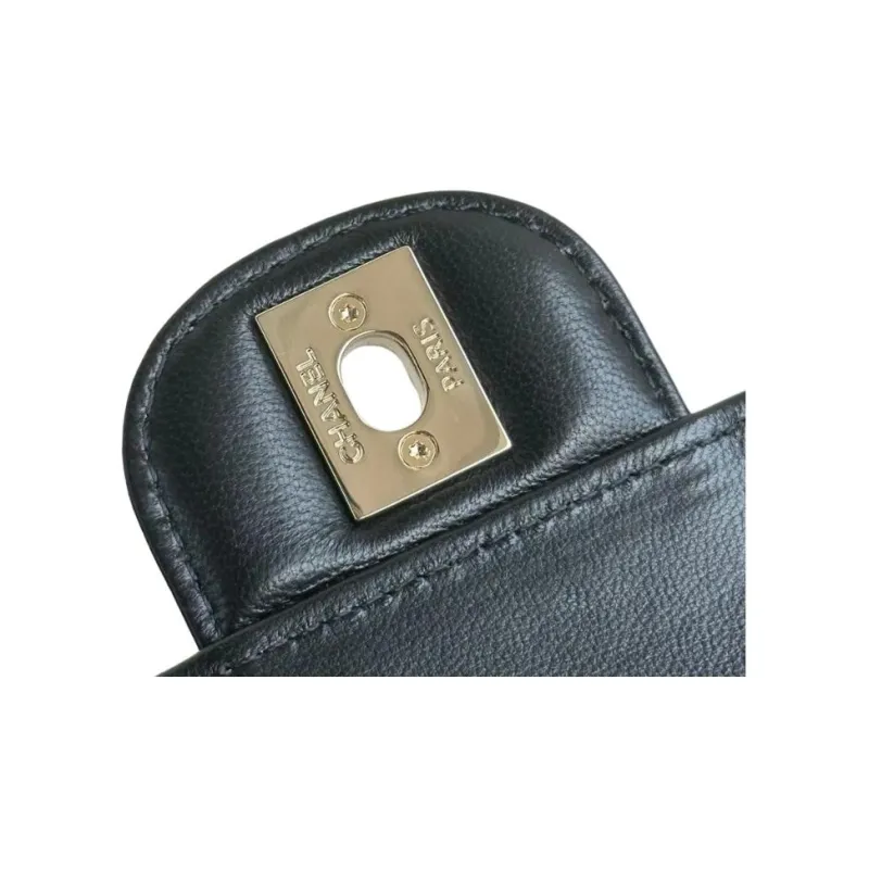 CHANEL Lambskin Shoulder Bag, Crossbody Bag, Handbag Women's Black-3