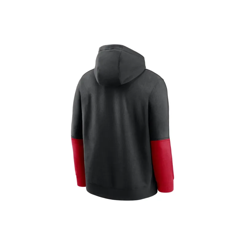 Nike Ohio State Buckeyes Sideline Team Issue Club Men's Nike College Pullover Hoodie-1