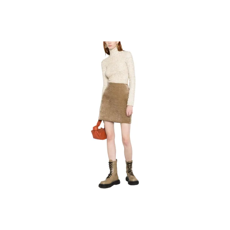 FENDI Casual Short Skirts Women's Umber-1