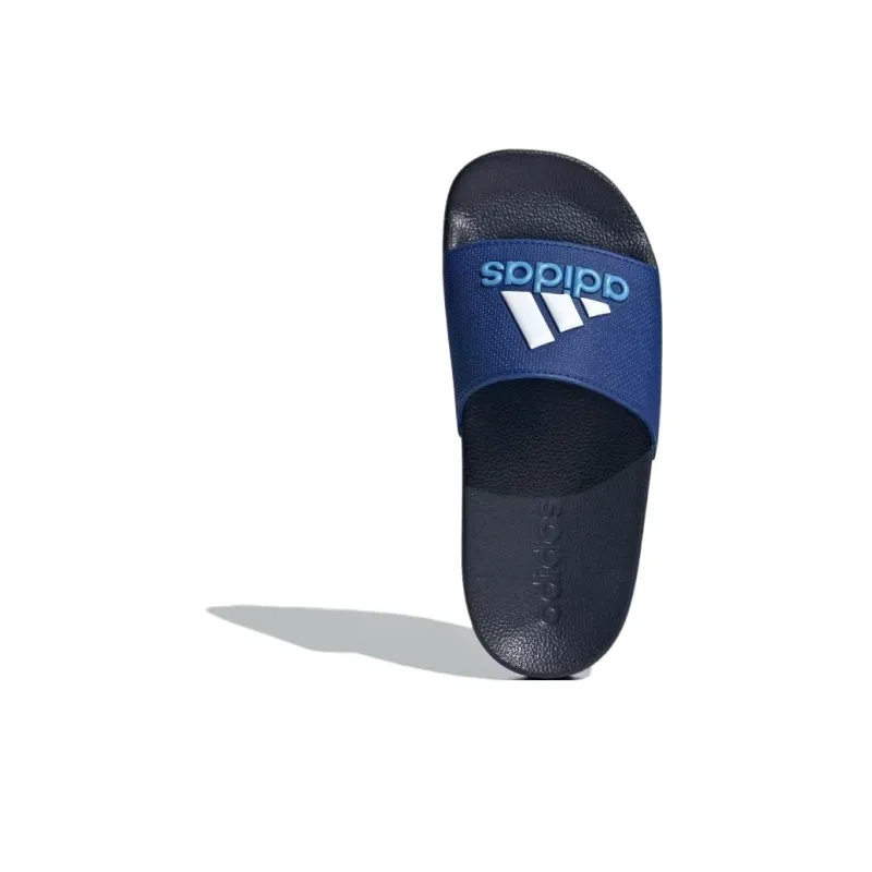 Adidas ADILETTE SHOWER Anti Slip Wear Resistant Kids' Slippers Blue Black Kids'-4
