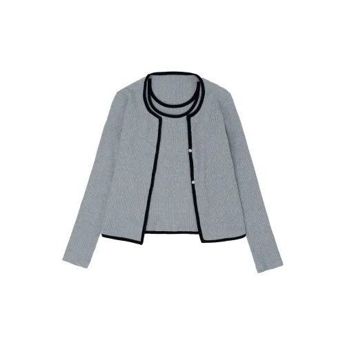 MJ STYLE Casual Suits Women's Light Gray