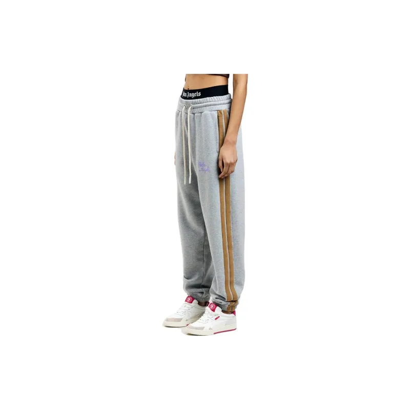 PALM ANGELS Knitted Sweatpants Women's Heather Gray-3