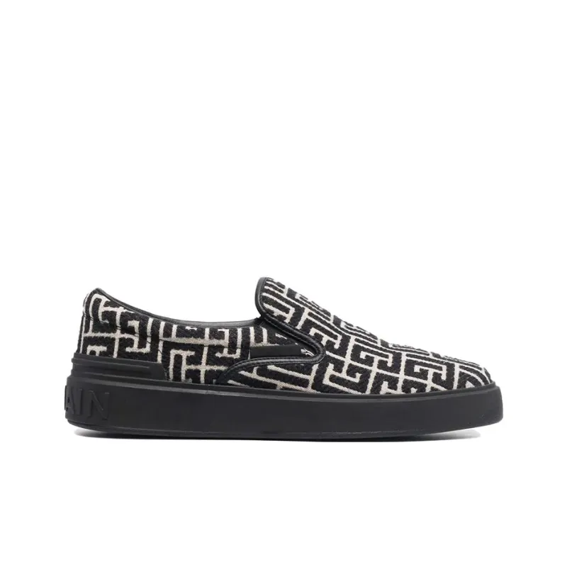 BALMAIN Men's Casual Shoes Men Low Top Black-1