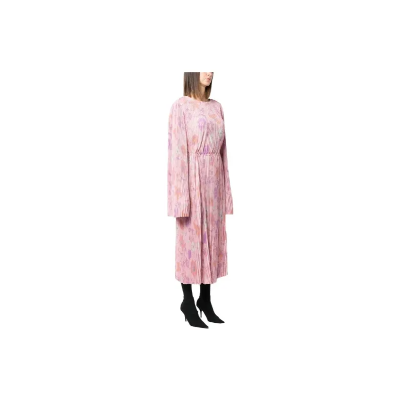 Balenciaga Long-Sleeved Dresses Women's Pink-1
