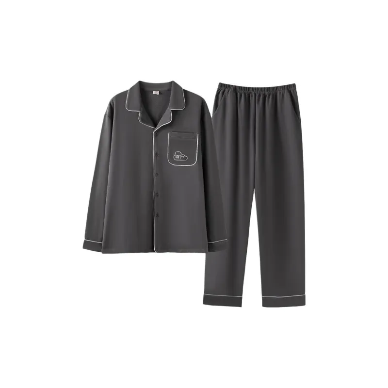 DanceBees Pajama Set Men's Dark Gray-0