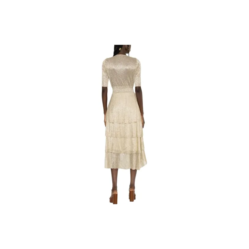 Maje Ruffled Lamé Dress-2
