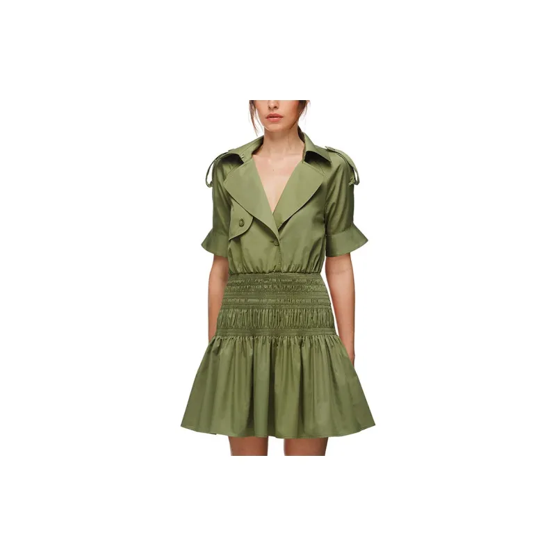 Self portrait Short Sleeved Dresses Women's Green-3
