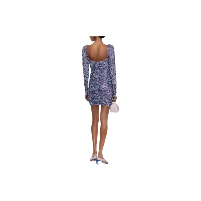 Rotate Long-Sleeved Dresses Women's Blue-3