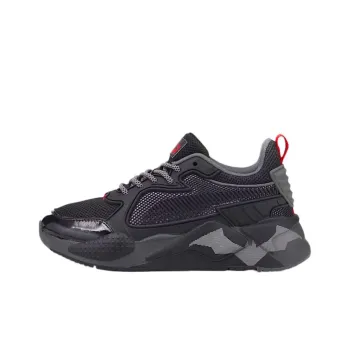Batman x PUMA RS X Anti Slip Wear Resistant Kids Lifestyle Shoes Black Gray Teenagers