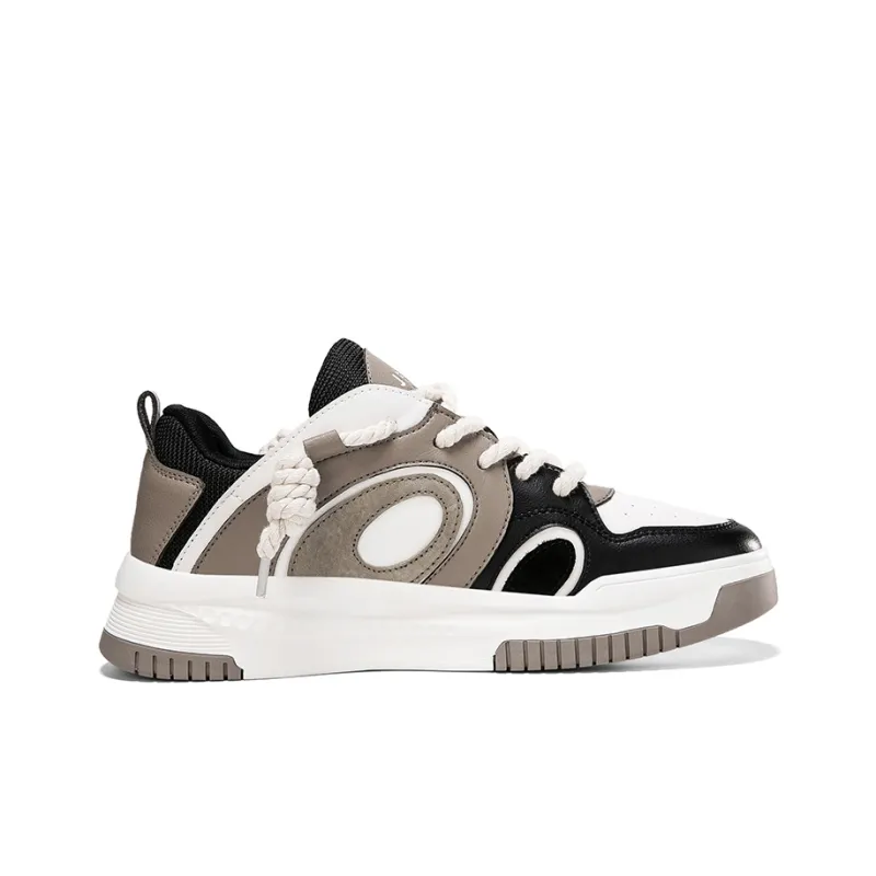 JEEP SPIRIT Skateboard Shoes Men Low Top Polar White/Graphite Black-1