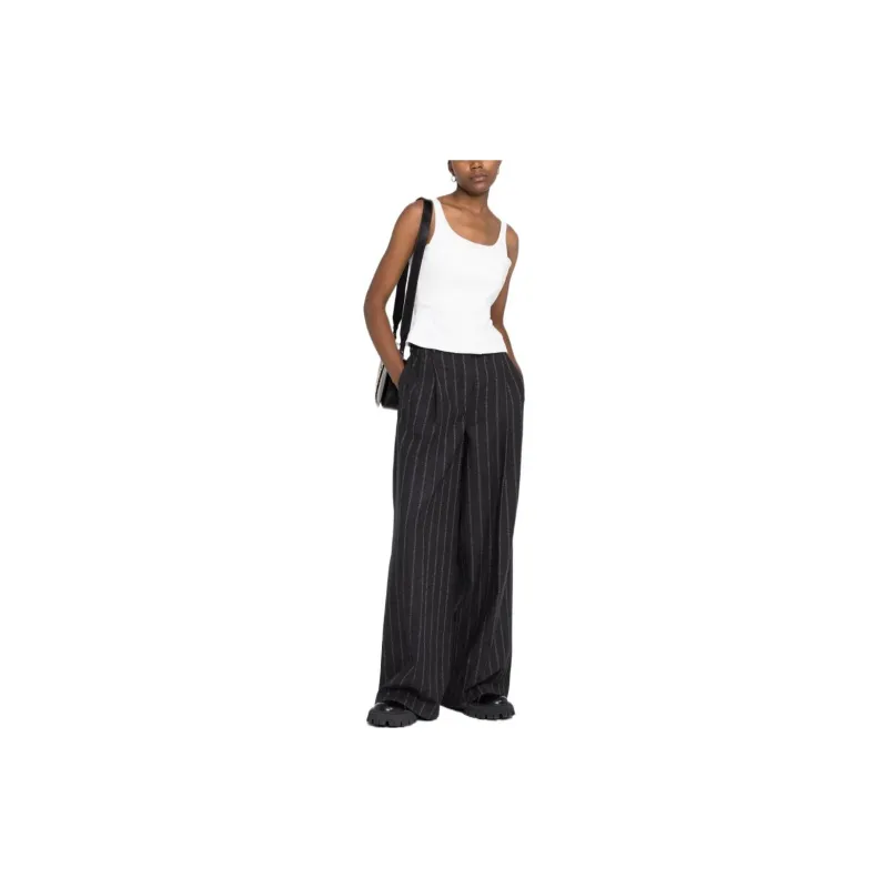 VERSACE Pinstripe Pant 'Medium Grey'-1