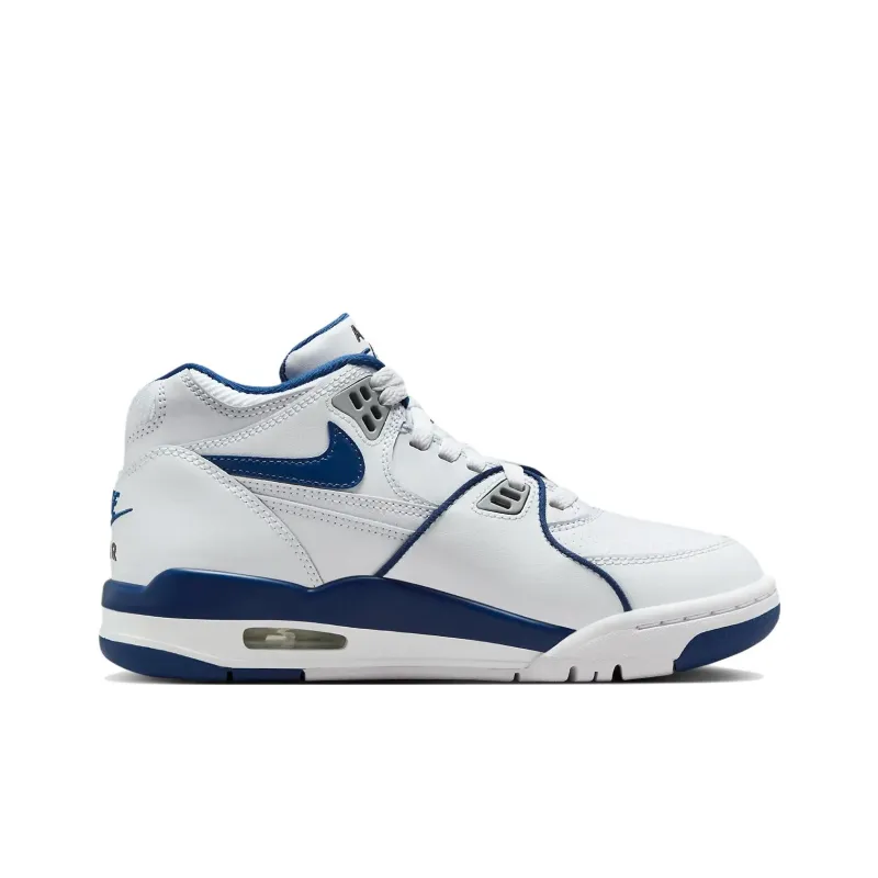 Nike Air Flight 89 Shock Absorbers Mid Top Kids Lifestyle Shoes White Blue Unisex-1
