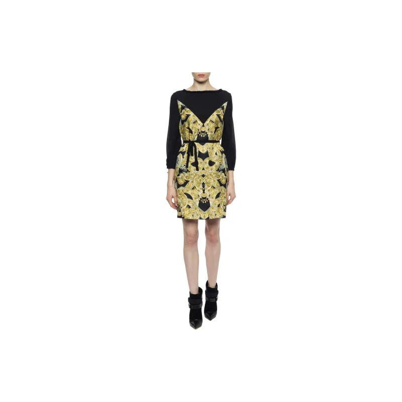 VERSACE Long Sleeved Dresses Women's Black-1