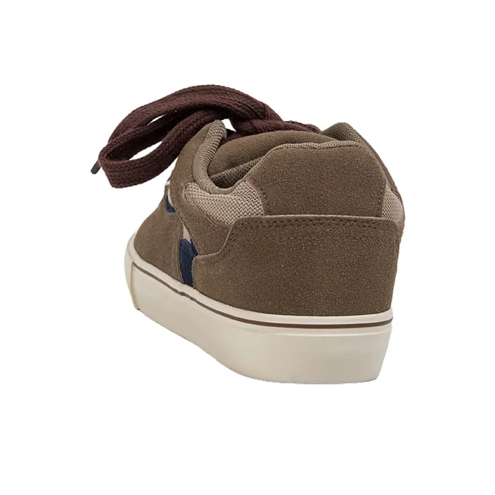 MINGKUANG Streetwear Earthy Maillard Style, Box Anti Slip Wear Resistant Low Top Skateboard Shoes Unisex-9
