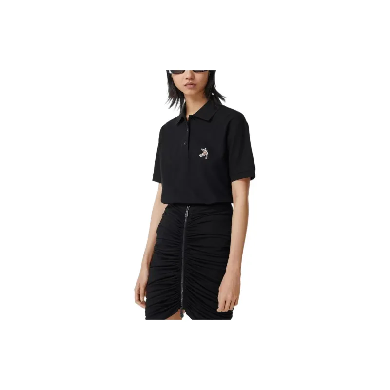 Burberry Polo Shirt Women's Black-4