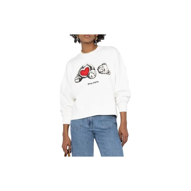 PALM ANGELS Sweatshirts Women's White-3