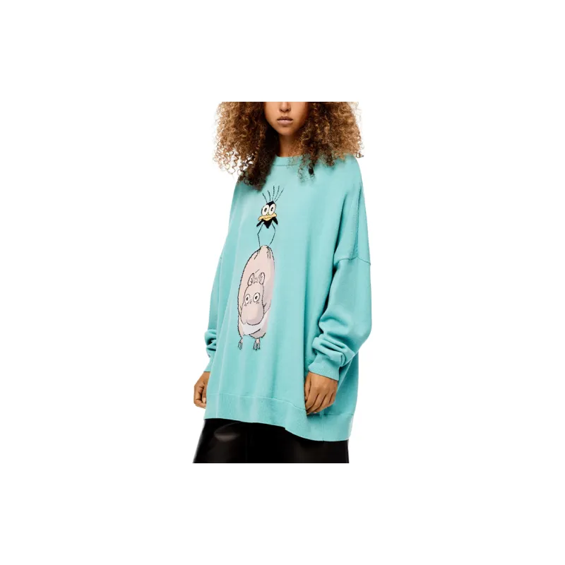 LOEWE Spirited Away SS22 Sweater Women's Turquoise-3