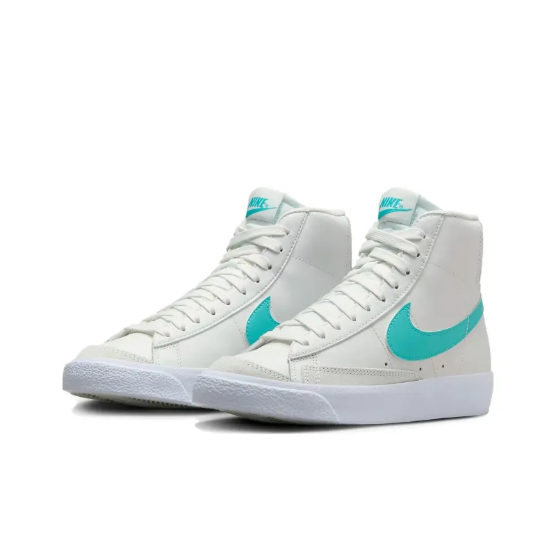Nike Blazer '77 Anti Kick Support High Top Kids' Skateboarding Shoes White Green Teenagers-2