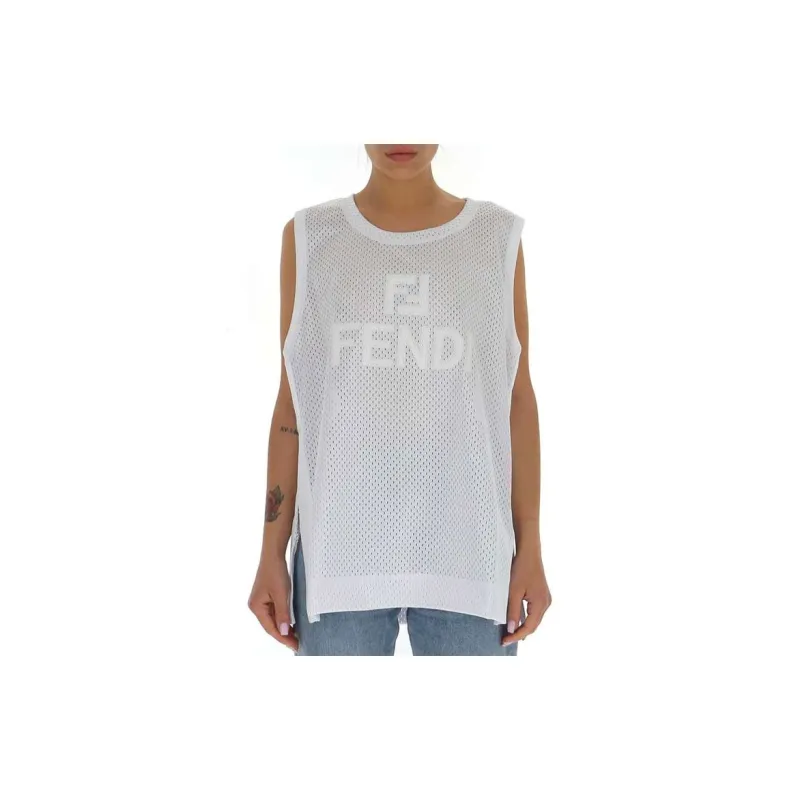FENDI T Shirts Women's White-2