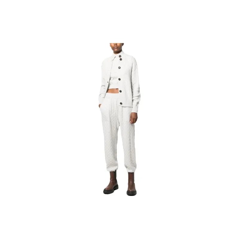 Brunello Cucinelli Knitted Sweatpants Women's White-1
