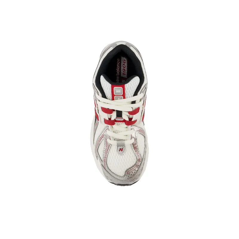 New Balance EA Anti Slip Wear Resistant Low Top Kids Lifestyle Shoes White Silver Red Kids'-3