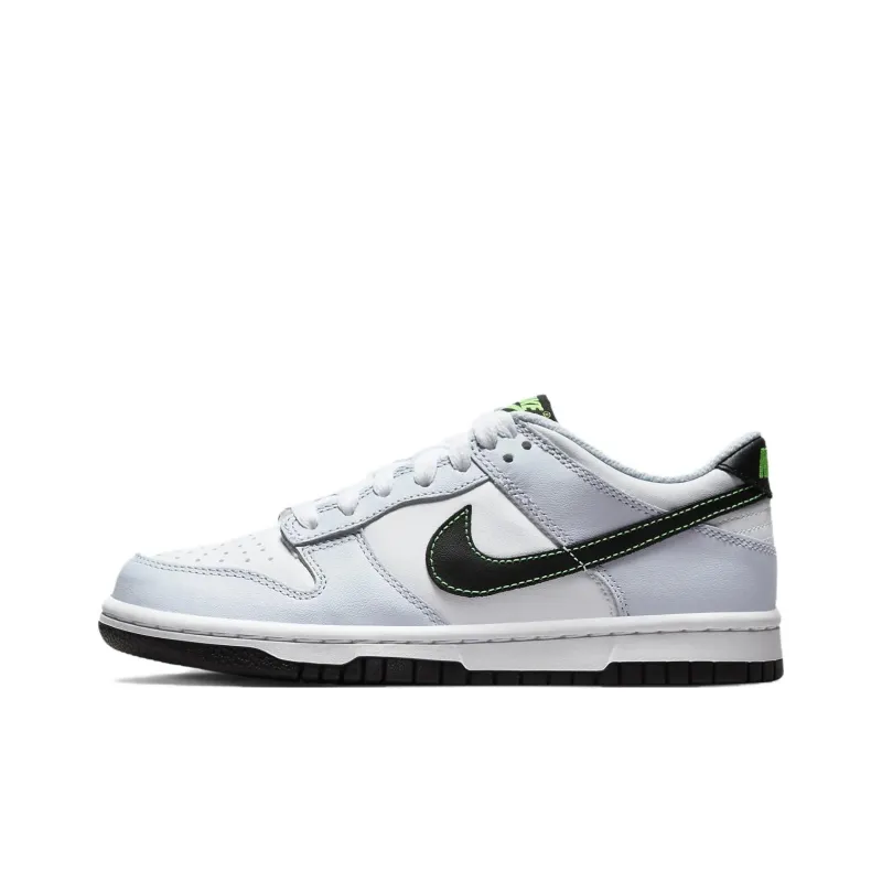 Nike Abrasion Resistant Low Top Kids' Skateboarding Shoes White Blue Green Unisex-0