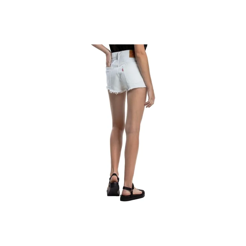 Levis Denim Shorts Women's White-3