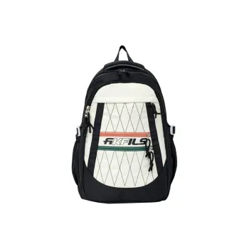 GEERDUN Composite Cloth Backpack Unisex Black/Pink/Yellow/Blue