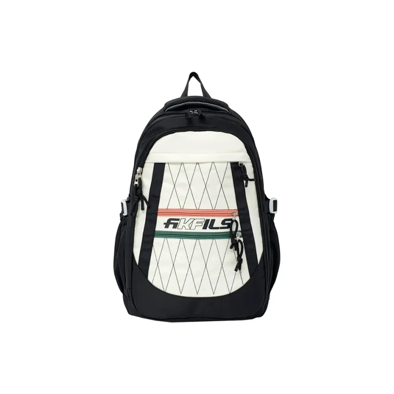 GEERDUN Composite Cloth Backpack Unisex Black/Pink/Yellow/Blue-0