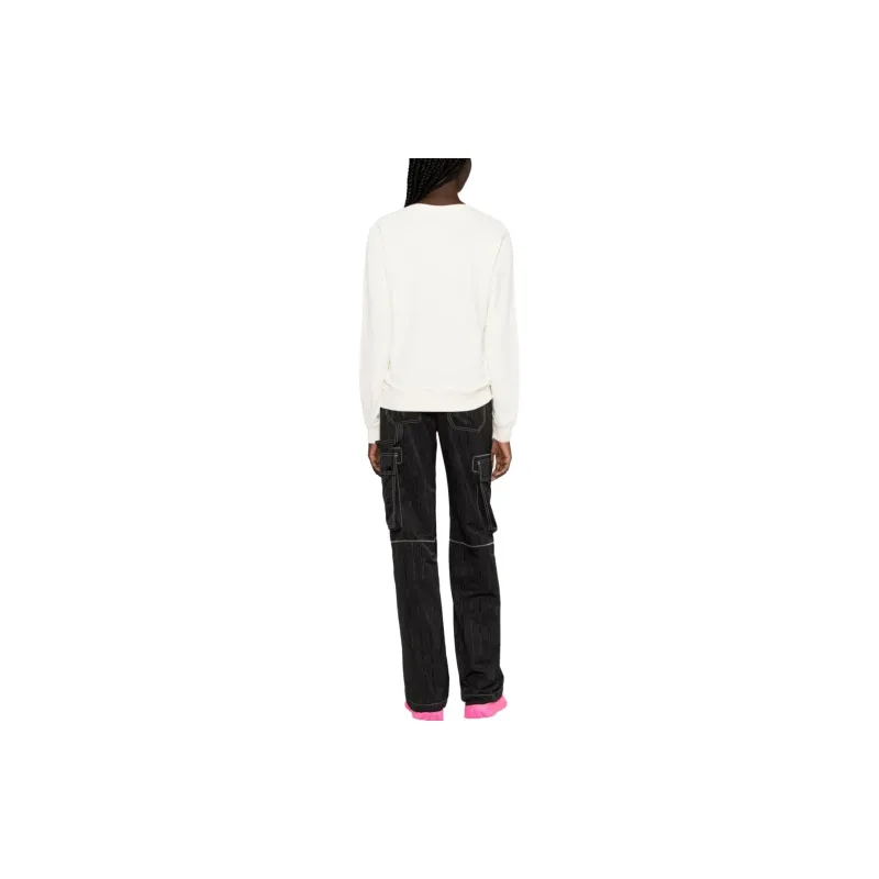 MSGM Logo Printed Ribbed Sweatshirt-1