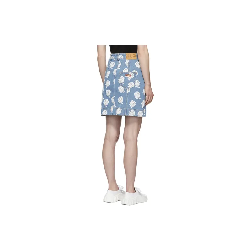 KENZO Denim Short Skirts Women's Blue-2