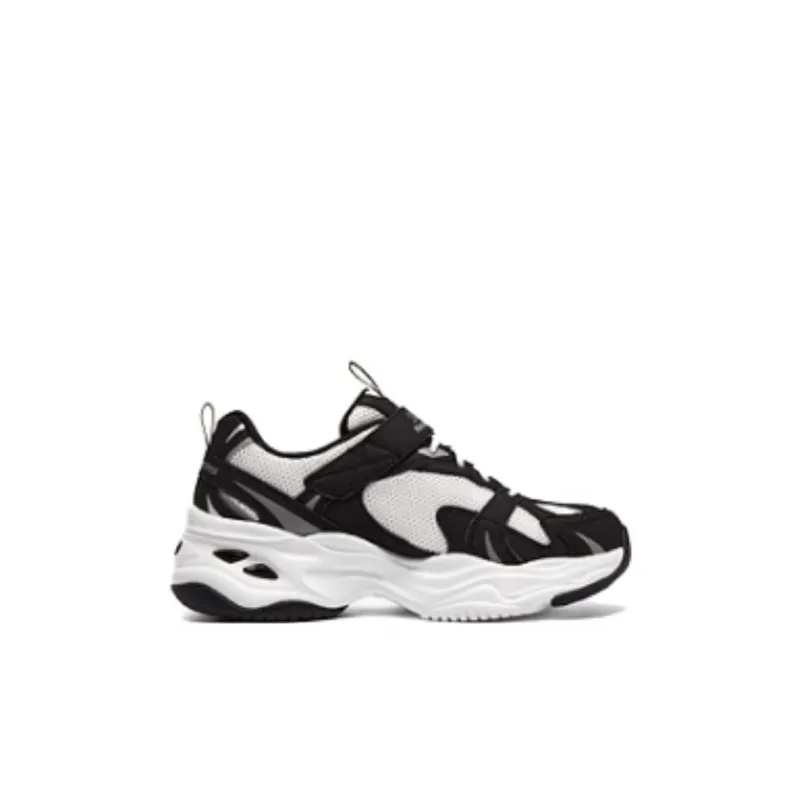 Skechers Cushioning Wear-Resistant Kids Platform Sneakers Black White Kids'-1