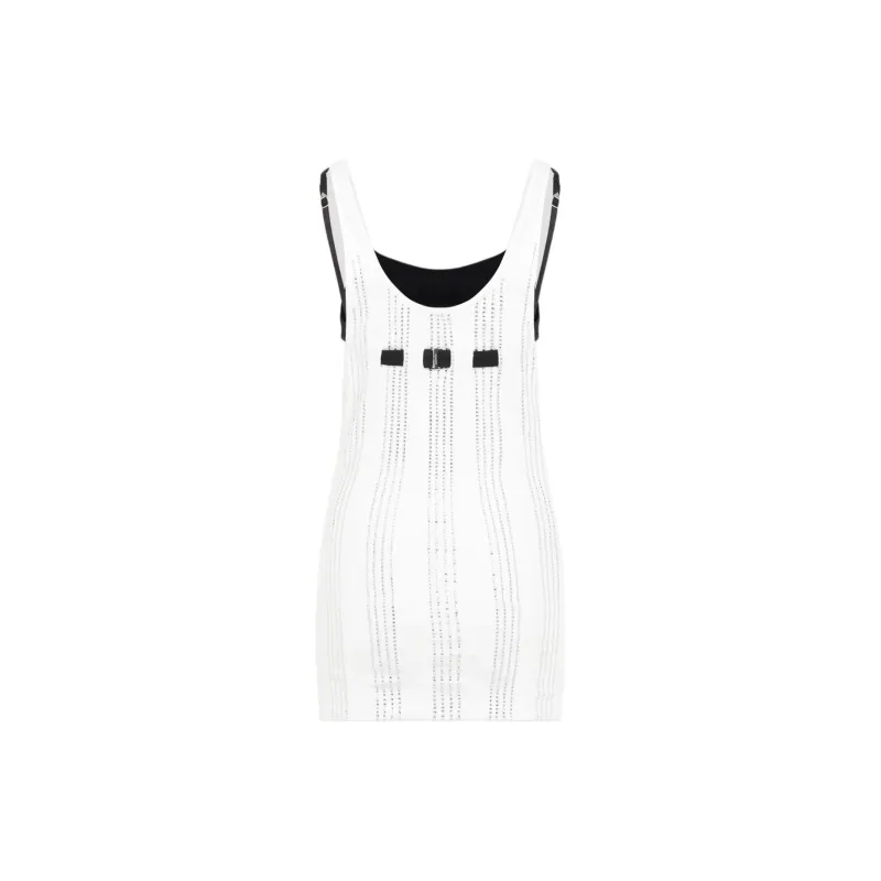 The Attico Embellished Double Layered Ribbed Top-1