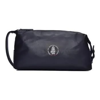 Hush Puppies Cow Leather Clutch Medium Size Men's Black