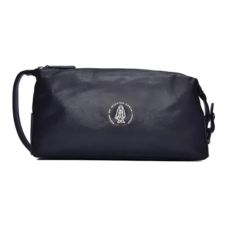 Hush Puppies Cow Leather Clutch Medium Size Men's Black-0