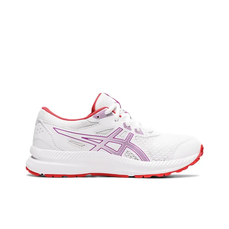 Asics Gel-Contend 8 Anti-Slip And Wear-Resistant Lightweight Low-Top Kids' Running Shoes White Teenagers-1